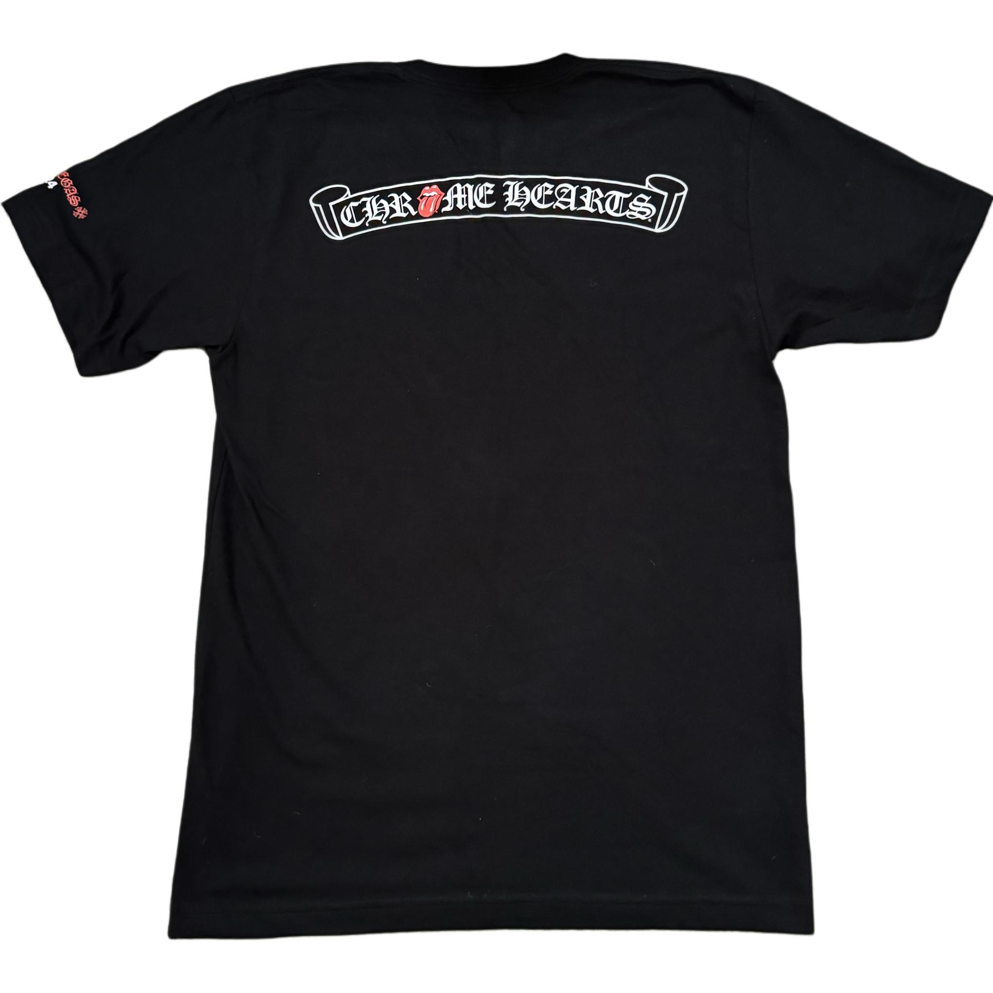 Lookbook 크롬하츠 x 롤링스톤즈 레터 프린트 티 SS24 블랙 티셔츠 CH-2024-7419