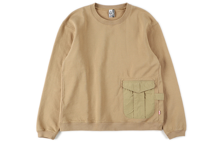 CHUMS Casual Comfort Long Sleeve Sweatshirt Beige/Red CH00-1319-B001