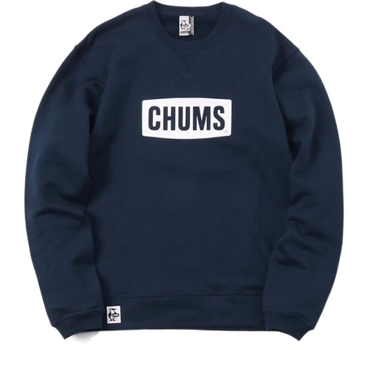CHUMS Comfortable Casual Crewneck Sweatshirt Unisex Navy Blue/White CH00-1416-N082