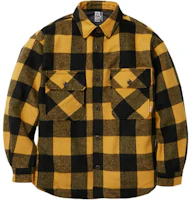 CHUMS Grid Print Button-Up Mustard Yellow Jacket Unisex Long Sleeve CH04-1355-Y002 CHUMS Grid Print Button-Up Mustard Yellow Jacket Unisex Long Sleeve CH04-1355-Y002