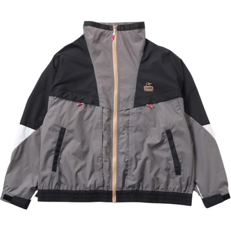 CHUMS Logo Patchwork Colorblock Casual Jacket Unisex - Gray. CH04-1395-K018