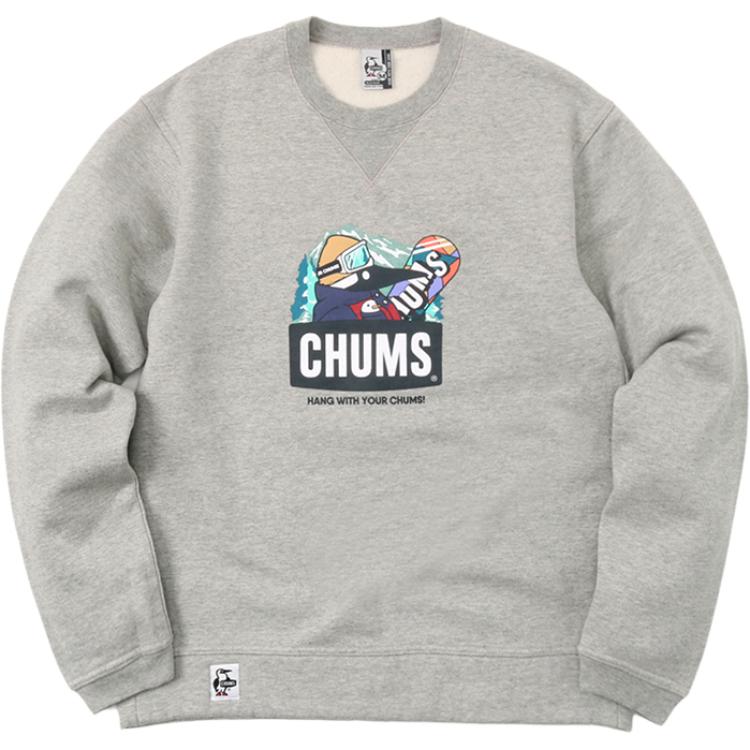 CHUMS Outdoor Fleece Crewneck Sweatshirt Unisex - Grey CH00-1358-G005