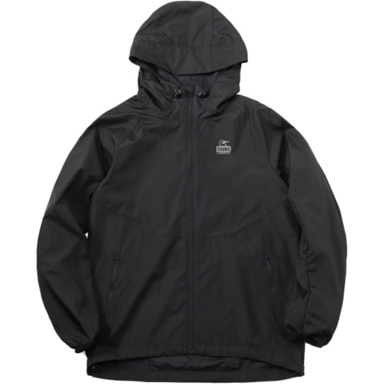 CHUMS Outdoor Lightweight Skin-Friendly Hooded Jacket Unisex BLACK CH04-1349-K001