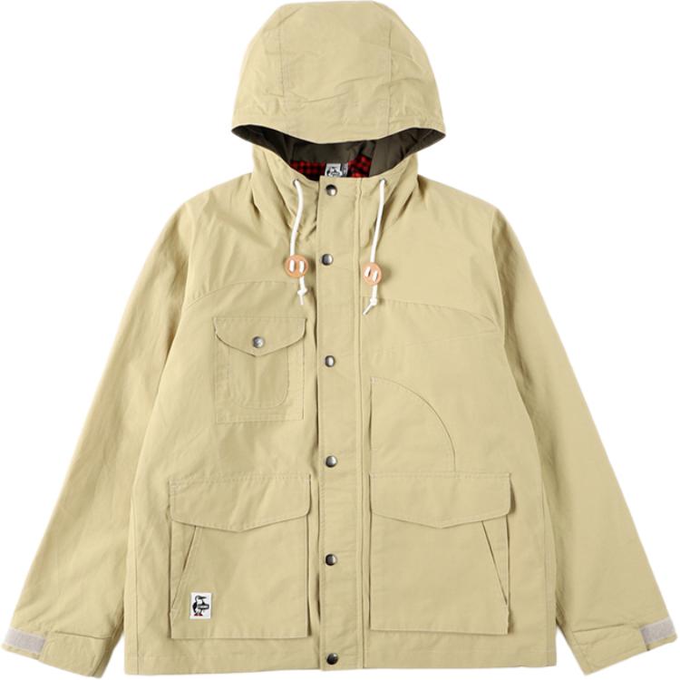 CHUMS Oversized Comfy Hoodie Jacket Unisex Beige/Red CH04-1320-B001