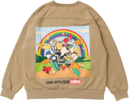 CHUMS Printed Oversized Comfortable Sweatshirt Unisex Brown CH00-1355-B001 CHUMS Printed Oversized Comfortable Sweatshirt Unisex Brown CH00-1355-B001