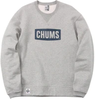 CHUMS Unisex Cozy Crewneck Pullover Sweatshirt Grey/Navy Blue. CH00-1416-G050 CHUMS Unisex Cozy Crewneck Pullover Sweatshirt Grey/Navy Blue. CH00-1416-G050