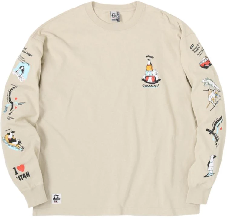 chums-unisex-grey-crewneck-cartoon-print-pullover-sweatshirt-ch-01-2346-g057