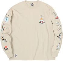 CHUMS Unisex Grey Crewneck Cartoon Print Pullover Sweatshirt. CH01-2346-G057 CHUMS Unisex Grey Crewneck Cartoon Print Pullover Sweatshirt. CH01-2346-G057