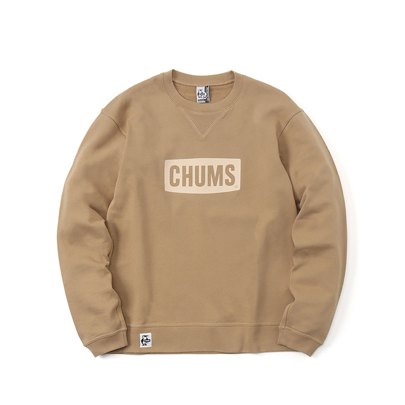 CHUMS Unisex Japanese Crewneck Casual Sweatshirt Beige CH00-1327-B067