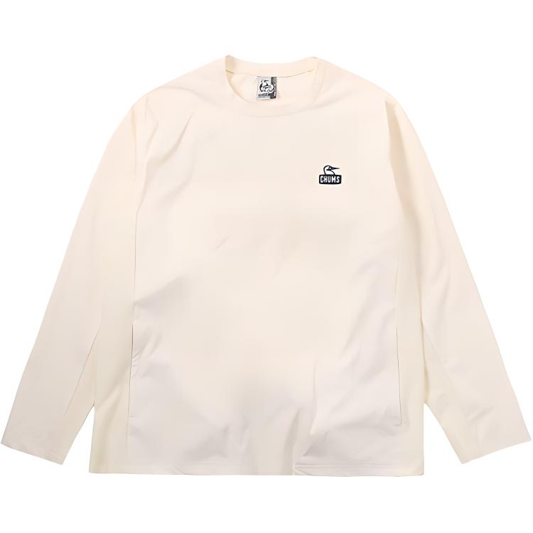 CHUMS Unisex White Crewneck Sweatshirt - Comfortable & Breathable Long Sleeve CH01-2343-W022