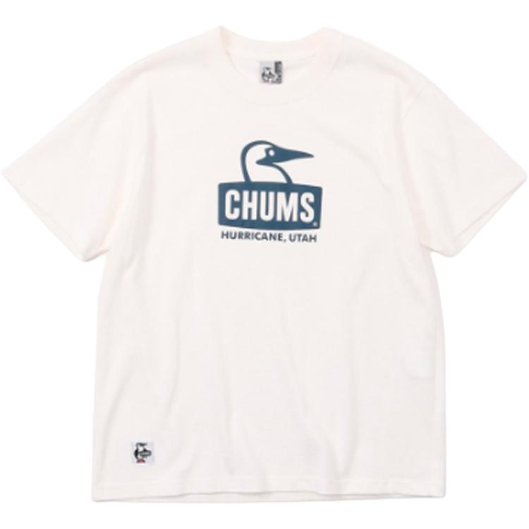 CHUMS Unisex White Graphic Logo Print Comfortable Crewneck T-Shirt CH01-2278-W015