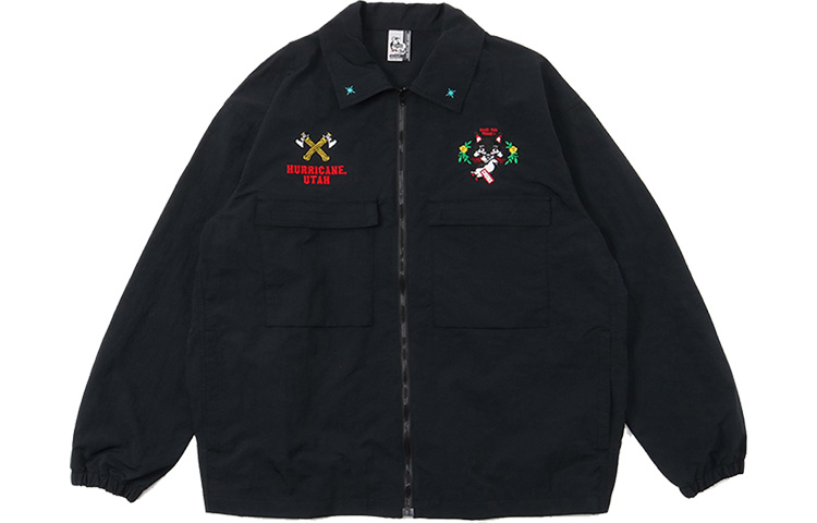 CHUMS x BSC Embroidered Graphic Print Work Jacket - Unisex Couple Design. CH04-1308