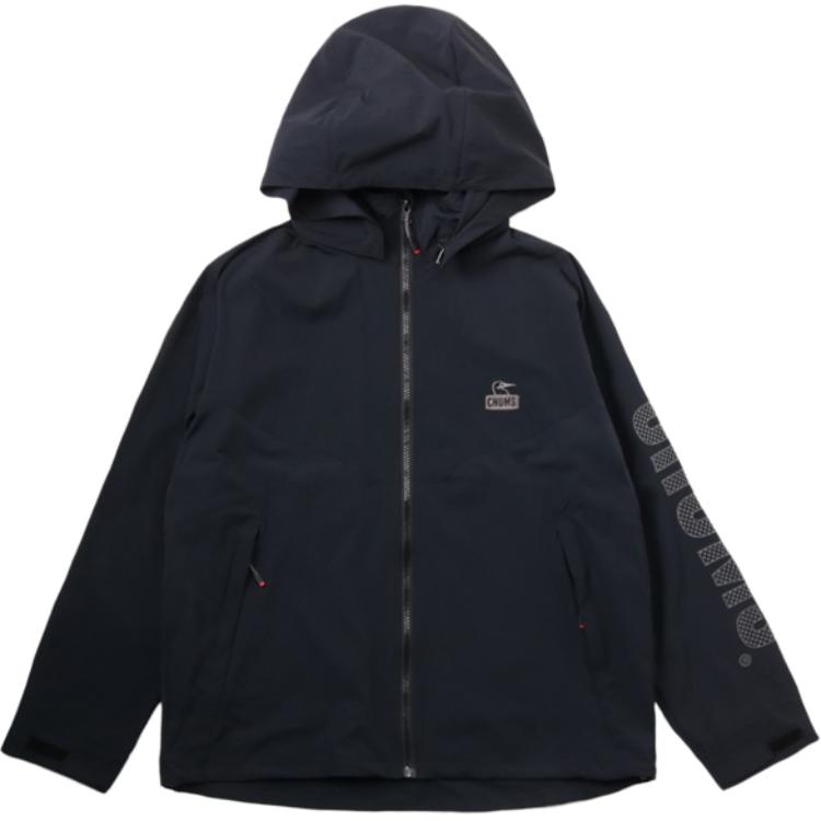 CHUMS Zipper Hoodie Jacket Unisex Casual Sportswear Black CH04-1397-K001