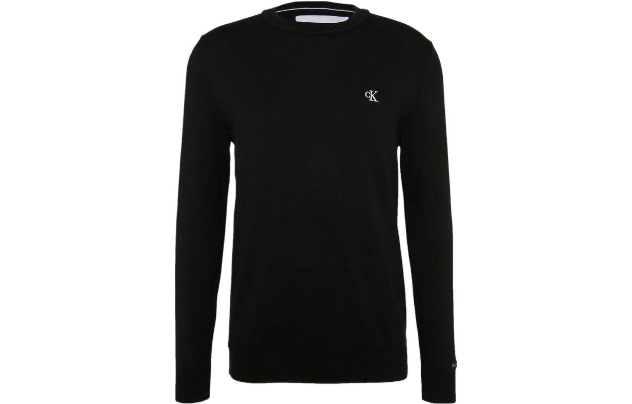 CK/Calvin Klein Black Crewneck Logo Print Pullover Sweatshirt J30J317118-BEH