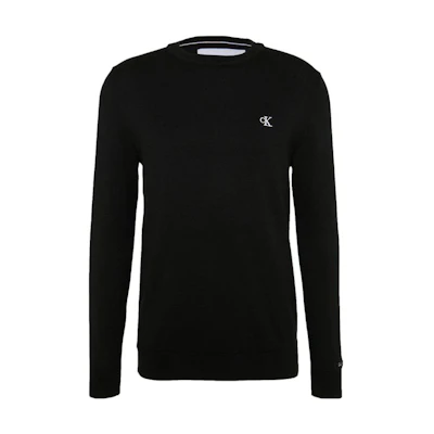 CK/Calvin Klein Black Crewneck Logo Print Pullover Sweatshirt J30J317118-BEH