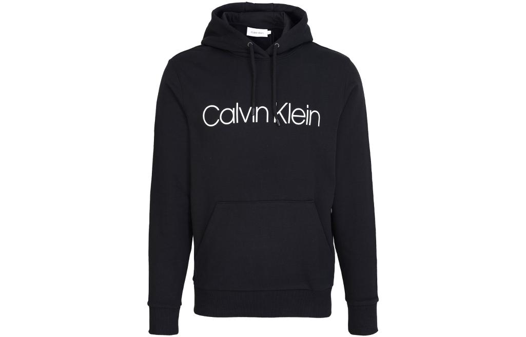 CK/Calvin Klein Black Letter Print Long-Sleeve Hoodie K10K103664-BLK