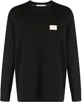 CK/Calvin Klein Black Solid Logo Crewneck Pullover Sweatshirt J30J321704BEH CK/Calvin Klein Black Solid Logo Crewneck Pullover Sweatshirt J30J321704BEH