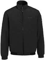 CK/Calvin Klein Black Solid Logo Print Stand Collar Jacket K10K107962-BEH CK/Calvin Klein Black Solid Logo Print Stand Collar Jacket K10K107962-BEH