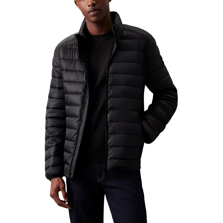 CK/Calvin Klein Black Solid Slim Fit Zip-Up Jacket K10K108291-BEH