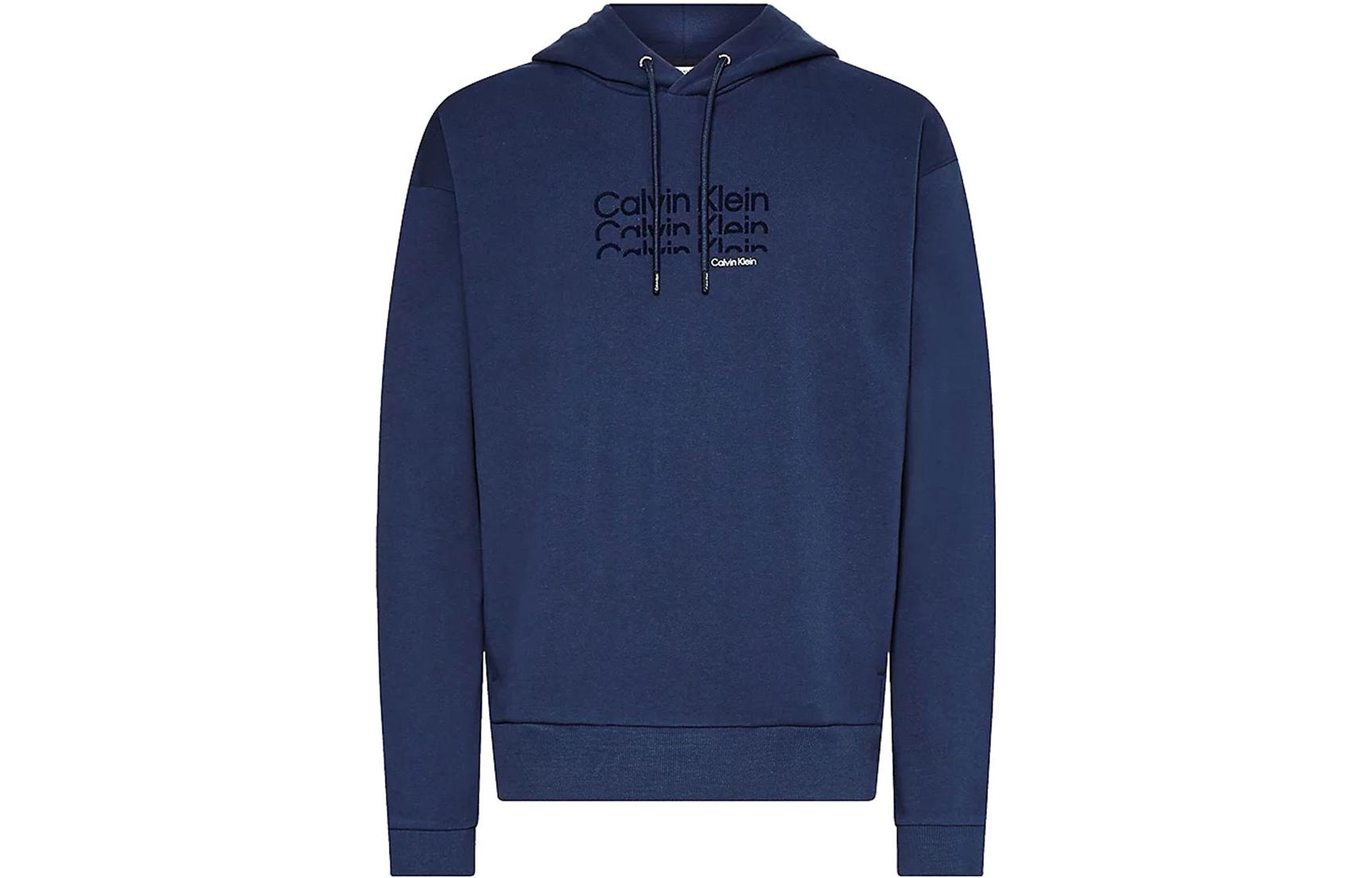 CK/Calvin Klein Blue Logo Printed Hoodie K10K108929DW4