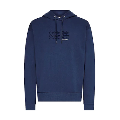 CK/Calvin Klein Blue Logo Printed Hoodie K10K108929DW4