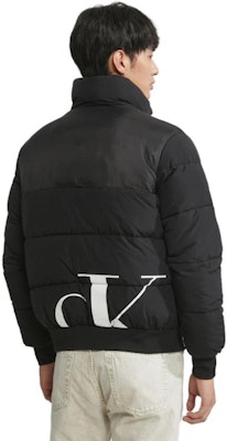 CK/Calvin Klein FW23 Casual Space Black Patchwork Print Cotton Jacket. ZM02480-BEH Shop CK/Calvin Klein FW23 Casual Space Black Patchwork Print Cotton Jacket. ZM02480-BEH