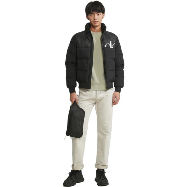 Purchase Chaqueta de Algodón Calvin Klein FW23 Negra Casual con Estampado Patchwork. ZM02480-BEH