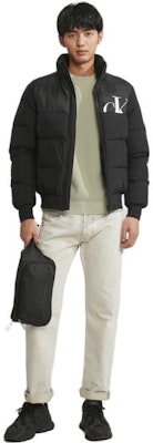 CK/Calvin Klein FW23 Casual Space Black Patchwork Print Cotton Jacket. ZM02480-BEH Purchase CK/Calvin Klein FW23 Casual Space Black Patchwork Print Cotton Jacket. ZM02480-BEH