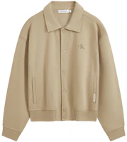 CK/Calvin Klein Khaki Solid Snap Button Loose-Fit Jacket 40LM207PBE CK/Calvin Klein Khaki Solid Snap Button Loose-Fit Jacket 40LM207PBE