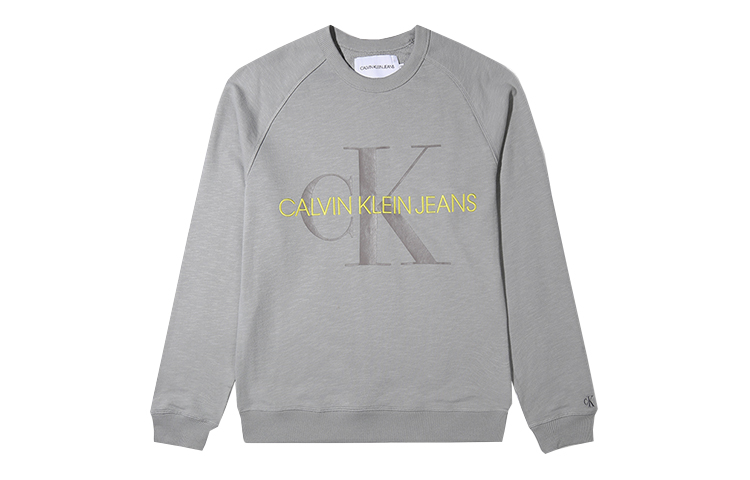 CK/Calvin Klein Logo Crewneck Sweatshirt for Men - Gray J315932-031