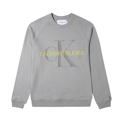 CK/Calvin Klein Logo Crewneck Sweatshirt for Men - Gray J315932-031