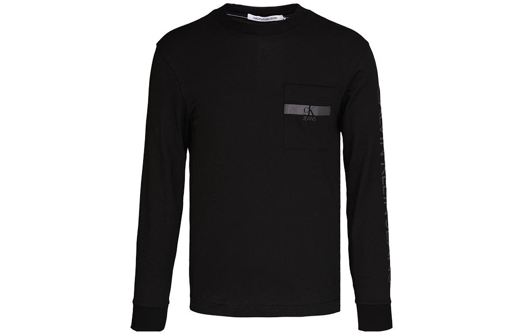 CK/Calvin Klein Logo Letter Print Crewneck Sweatshirt Unisex Black J30J317493-BEH