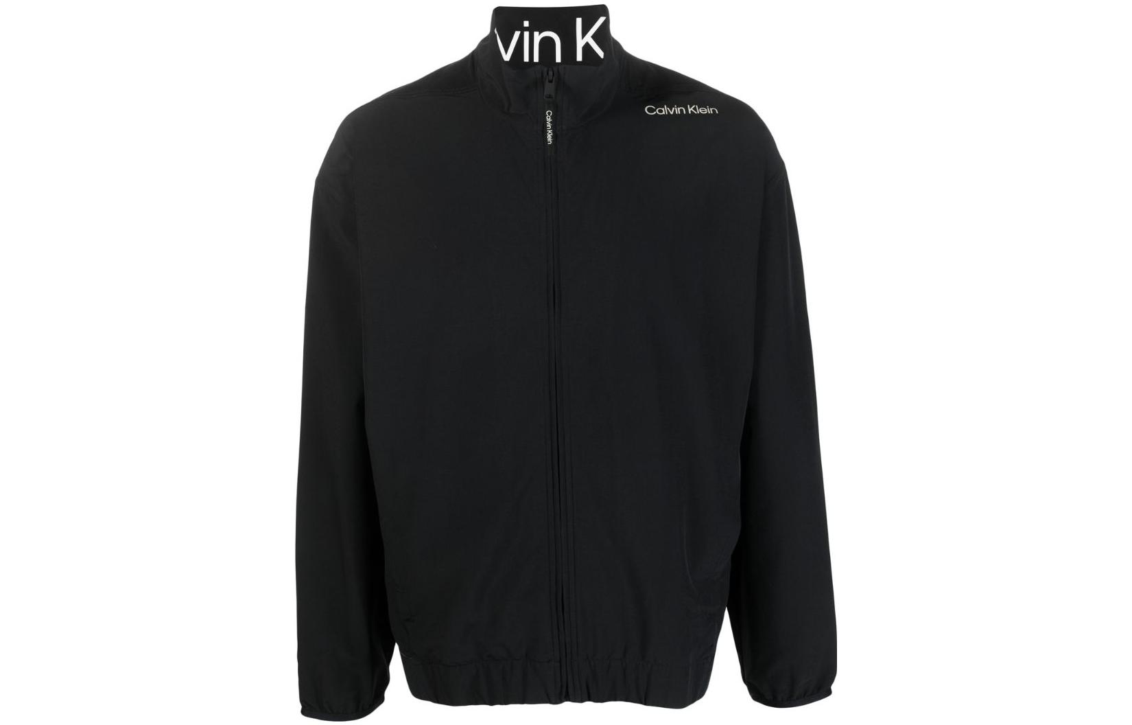 CK/Calvin Klein Logo Print Long Sleeve Jacket Black 00GMS3O500-BAE