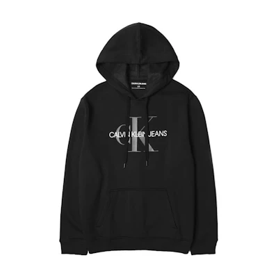CK/Calvin Klein Logo Print Oversized Hoodie Unisex Black CK-41QY904