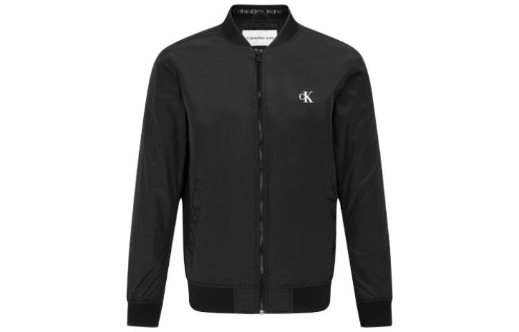 CK/Calvin Klein Logo Stand Collar Loose Fit Zip Jacket Men’s Black J322260LDD