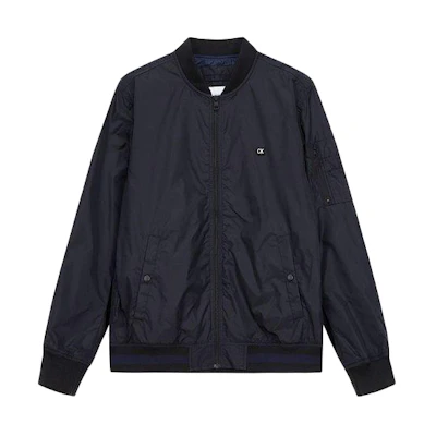 CK/Calvin Klein Solid Black Bomber Jacket for Men J314425-BAE