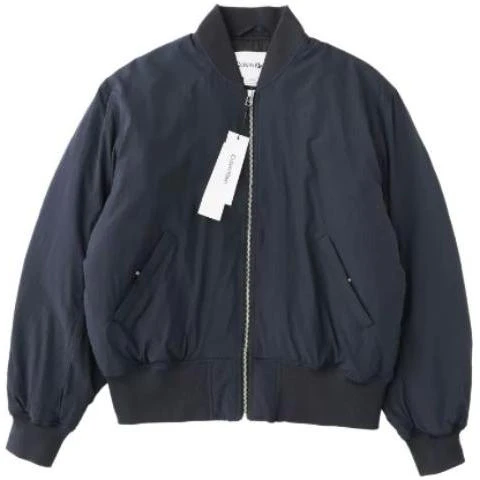 ck-calvin-klein-solid-blue-zip-up-collared-long-sleeve-jacket-40-jm-514