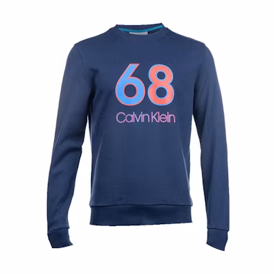 CK/Calvin Klein Solid Color Digital Print Long Sleeve Sweatshirt Blue K10K102981