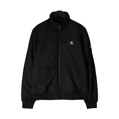 CK/Calvin Klein Solid Color Logo Print Zip Jacket Black J30J322494-BEH