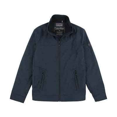 CK/Calvin Klein Solid Color Zip-Up Jacket for Men in Navy Blue CM601581-5UM