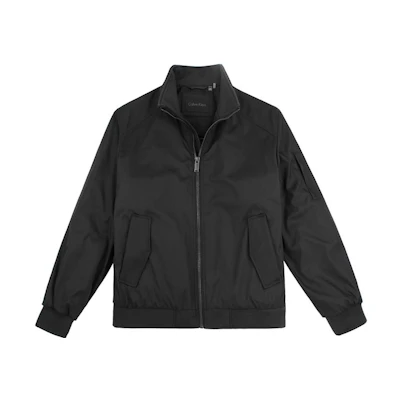 CK/Calvin Klein Solid Color Zip-Up Long-Sleeve Jacket - Dark Grey CM702431-PEW