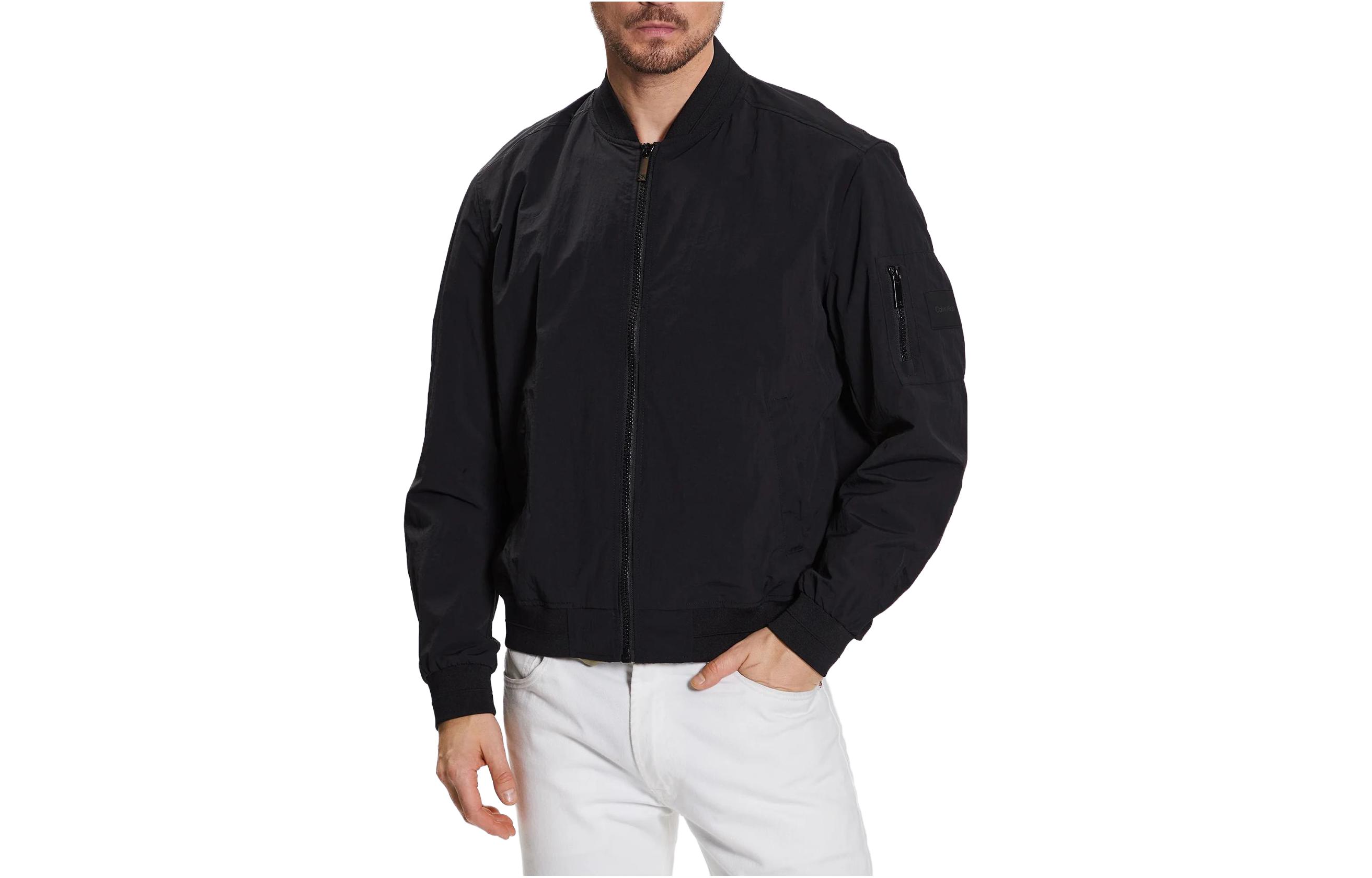CK/Calvin Klein Solid Color Zip Jacket - Black K10K111021-BEH