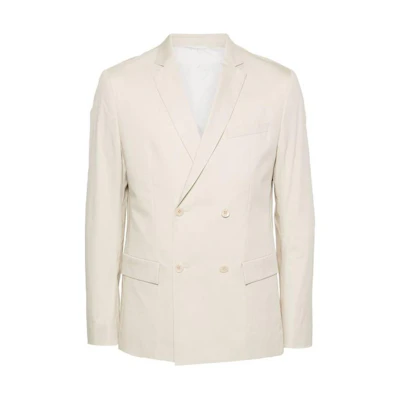 CK/Calvin Klein Solid Double-Breasted Long Sleeve Jacket White () K10K112279-ACE