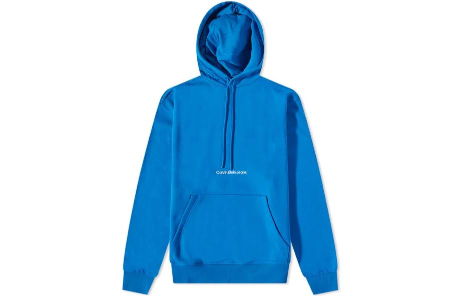 CK/Calvin Klein Solid Letter Print Hoodie Men’s Blue J30J322894-C3B
