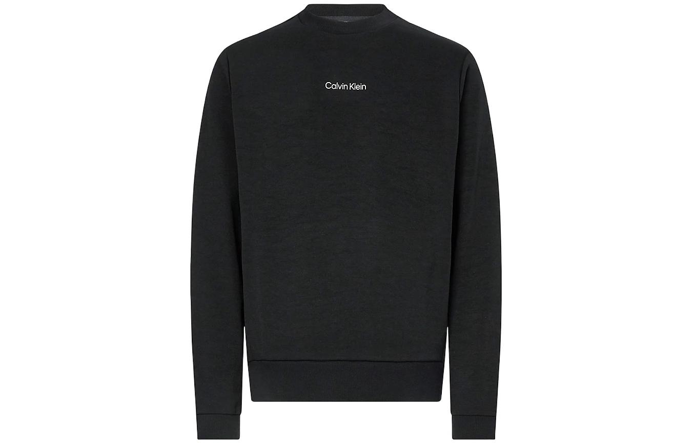 CK/Calvin Klein Solid Logo Crewneck Sweatshirt Black K10K109431-BEH