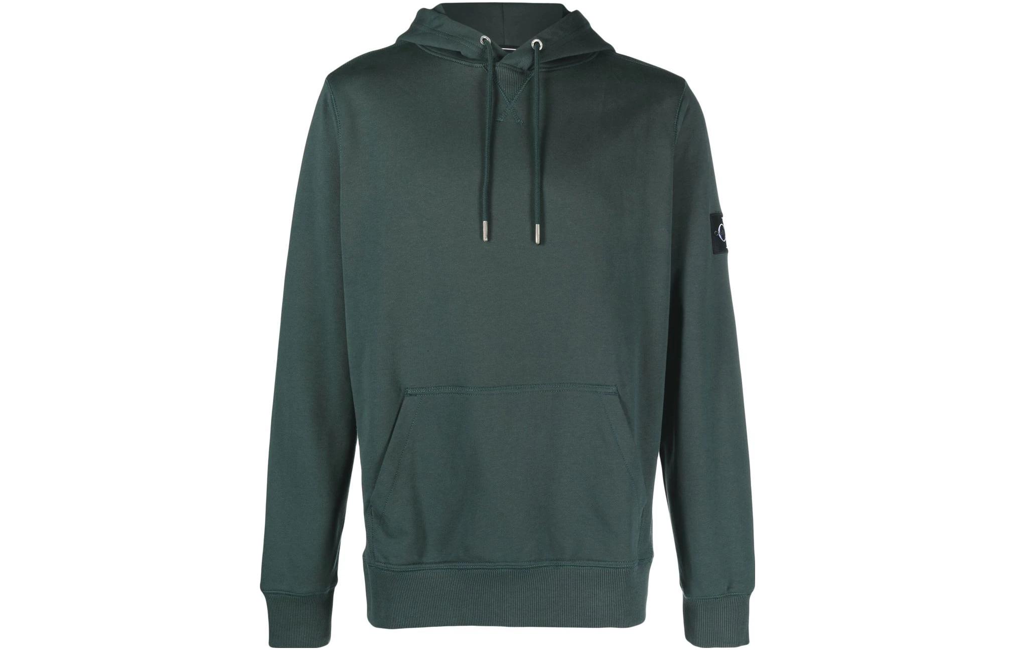 Order CK/Calvin Klein 纯色徽标连帽衫-深海藻绿色 J30J314036-L7E