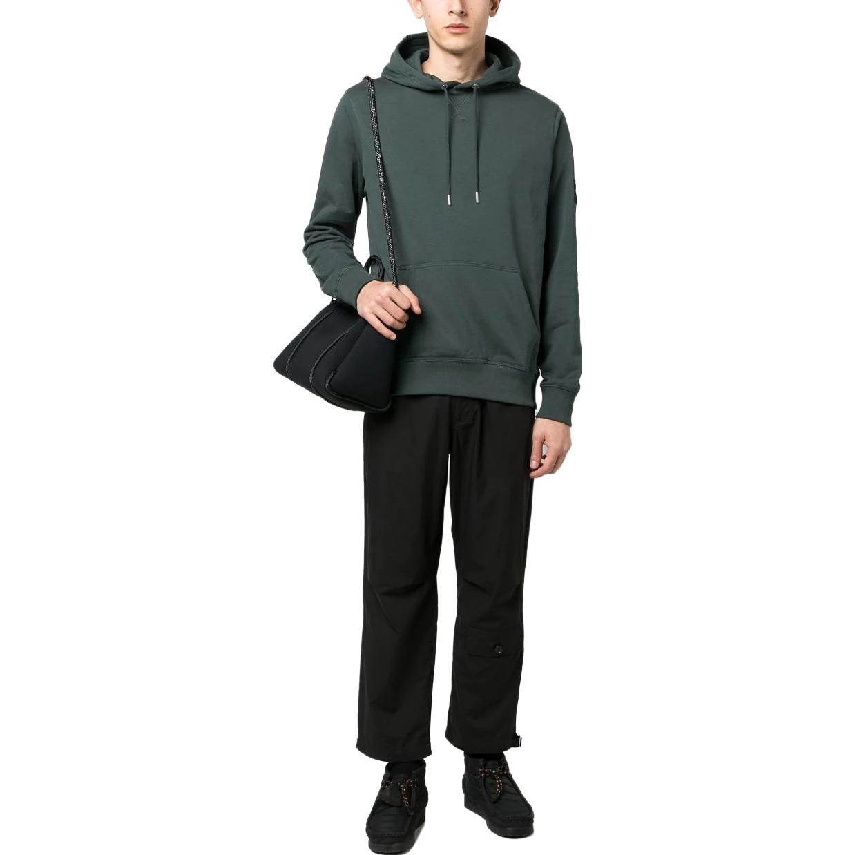 Lookbook CK/Calvin Klein 纯色徽标连帽衫-深海藻绿色 J30J314036-L7E