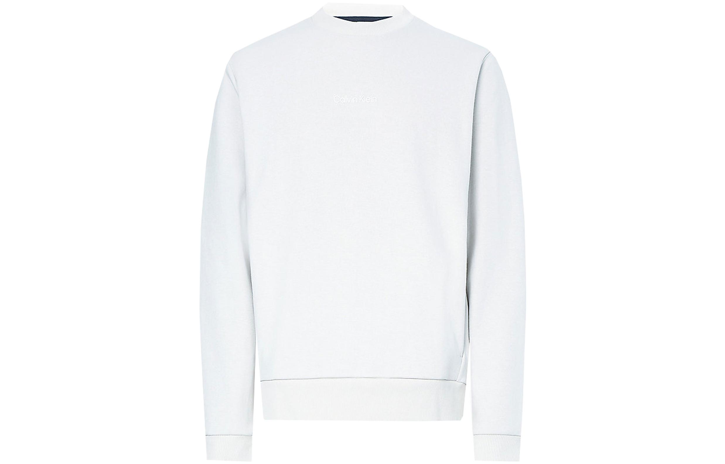 CK/Calvin Klein Solid Logo Pullover Sweatshirt - White K10K109431-ACE