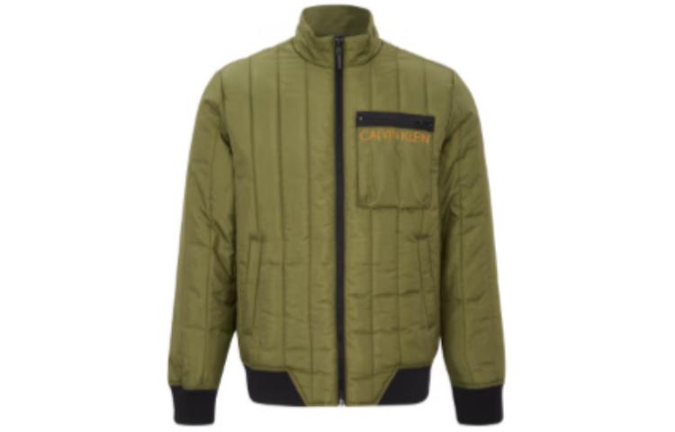 CK/Calvin Klein Solid Minimalist Letter Zip Jacket - Army Green 4MH1O400-340