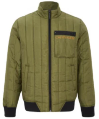 CK/Calvin Klein 綠色軍裝簡約字母拉鍊外套 4MH1O400-340 Buy CK/Calvin Klein 綠色軍裝簡約字母拉鍊外套 4MH1O400-340